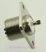 UHF Female Coax Connector Heavy Chassis Mount - by W5SWL