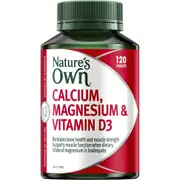 Nature's Own Calcium & Magnesium With Vitamin D3 120 Tablets
