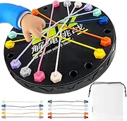 Family Entertaining Board - Rope Puzzle Game, Portable Logical Thinking Game | Knot Rope Untangling, Untying Challenge Strategy Board, String Solution Central Lacing Toy for Family Night