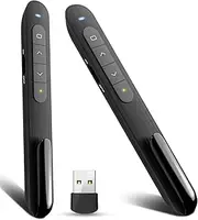2PCS Presentation Powerpoint Clicker, 2.4G Hz Wireless Remote Presenter with Hyperlink & Volume Remote Control PowerPoint Office Presentation Clicker for Keynote/PPT/Mac/PC/Laptop