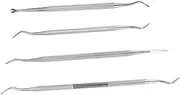 PAMINGONO 4pcs Stainless Steel Nail Art Tools Kit Manicure Set Professional Nail Accessories