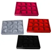 12 Grid Velvet Watch Case Organiser Bracelet Storage Display