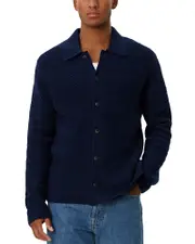 Les Deux Finnegan Textured Knit Wool Shirt