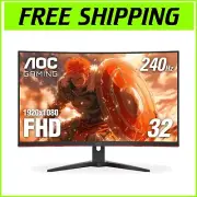 High-Performance 32" Curved Gaming Monitor - 1080p, 165Hz, Eye Comfort Design