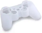 OSTENT Protective Silicone Gel Soft Skin Case Cover Pouch Compatible for Sony PS2 Controller Color White