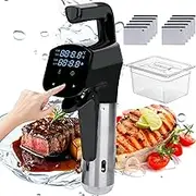 Sous Vide Cooker with LED Digital Display, 1800W Electric Sous Vide Kit with Temperature and Time Control, Stainless Steel Precision Cooker Thermal Immersion Circulator for Steaks, Chicken, Fish