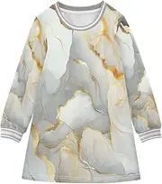[Caihoyu] Baby Girls' Long-Sleeved Dress Toddler Stylish Basic Dress, Multicolor06, 6 Years