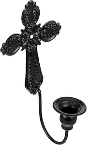 Gogogmee 1 Set Cross Candlestick Lighter Pared Rings Outdoor Silver Two Lights Tall Candlestick Holders Scented Vintage Fixtures Sconces Candle Warmer Lamp Candle Wax Bright Gold