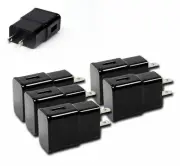 5X USB WALL ADAPTER POWER CHARGER 2A BLACK GALAXY TAB 8.0 10.1 NOTE S4 S3 NEXUS