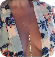 [WFik] Sexy Long Sequin Chest Chain for Women Summer Beach Outfit Rave Harness Body Chain Jewelry Bikini Metal Waist Body Chain Jewelry