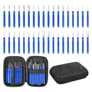 Terminal Removal Tool Kit 36 Pcs Depinning Tool Electrical Connector Pin Removal Tool Kit Pin Extractor Tool Set Blue