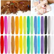 FIN 12 Colours Puppy ID Collars Whelping Dog Band Newborn Soft Fabric Identification