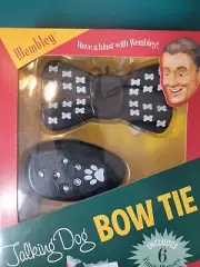 Wembley Talking Bow Tie for Dogs With Remote Control 6 Funny Phrases NEW