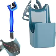 Motorcycle Chain Cleaner Brush and Anti-Splash Oil Catcher Box Tool Set, Motorcycle Chain Washer Crankset Brush Cleaning Tools