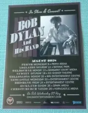 BOB DYLAN - AUSTRALIAN TOUR 2018 - LAMINATED PROMO POSTER - NEW