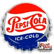(PC-210) 3" PEPSI CAP ICE COLD SODA DECAL POP VENDING MACHINE COOLER