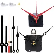 2 Pack Non Ticking Wall Clock Movements Mechanism with 4 Pack of Hands Quartz...