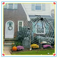 在飛比找蝦皮購物優惠-可怕的大彈力蜘蛛網萬聖節蜘蛛網派對家居裝飾