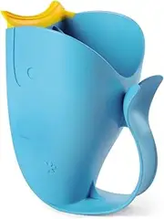 Skip Hop Baby Bath Rinse Cup, Moby Tear-free Waterfall Rinser, Blue