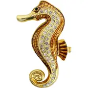 LVD Metal/Enamel Decorative Trinket Box Jewellery Holder Home Decor Seahorse