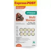 Aristopet Multi Wormer Tablets for Dogs Cats Puppies & Kittens 8Pk EXPRESS POST