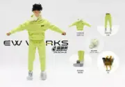CPOP CREW 1/6 Green Sportswear Hoodie Pants Clothes Set Fit 12in Figure Body Toy