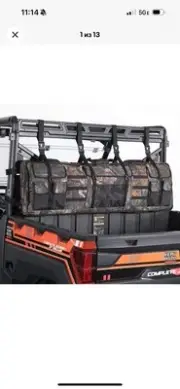 KEMIMOTO Double UTV Tool Bag Rack, ATV Tool Holder Rack Soft Carrier Case NEW