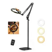Ring Light with Stand Overhead Camera Mount Phone Holder10” Ring Light Tripod...