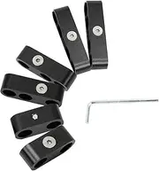 EASYBERG Spark Plug Wire Separators Aluminum Kit, 7mm 8mm 9.5mm Engine Spark Plug Wire Separator Divider for Looms SBC 350(Black)