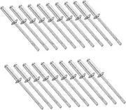 TINEASUR 300pcs Round Head Solid Rivets Versatile Furniture and Decoration Projects Durable Aluminum and Iron Semi Tubular Rivets Easy Replacement for Metalworking Applications