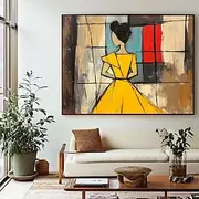 Handmade Oil Painting Canvas Wall Art Decoration Picasso's Abstract Figures for Home Decor Stretched Frame Hanging Painting/Rolled Frameless Unstretched Painti