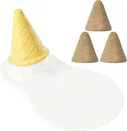 Ferret Bed - Cooling Mat Ceramic Hamster Bed,Cone Shape Cool Mat Chew Toys with Teething Sticks, Pet Supplies for Small Animals Resting Landscaping