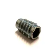 QTY 300 Threaded Insert Wood Nut M8 (8mm) x 20mm Hex Thin Flange Zinc Plated