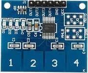 5 PCS TTP224 4 Channels Capacitive Touch Switch, Digital Capacitive Touch Button Switch, Lighting Control Sensor Module for Home Automation