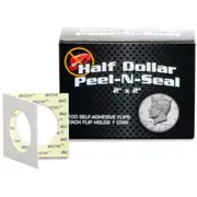 BCW Peel-n-Seal Paper Flips Adhesive Half Dollar (2 x 2) (100 Flips Per Box)