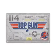 Nostalgic-Art Medium Metal Plaque/Sign Wall Decor Top Gun Aircraft 20x30cm