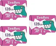 ZenRex 128GB Pack of 1, 3 Count Micro SDXC High Speed 4K UHD Full HD Video Recording C10 U3 A1 Memory Card for Camera Tablet Smartphone with Adapter