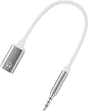 Zenarao Silver Headphone Jack Adapter, 3.5mm Male to TypeC Female Audio Cable Cord, USB C to Aux Audio Dongle Cable Cord, Compatible with MP3 Players, CD Players, Laptops, Tablets, Smartphone