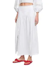 Sandro Side Zip Poplin Skirt
