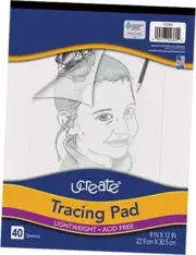 Pacon Tracing Pad, White, 9" x 12", 40 Sheets