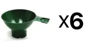 Norpro Wide Mouth Plastic Canning Funnel, 4 ¾ Inch Diameter (6-Pack)