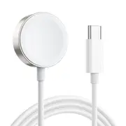 For Apple Watch Magnetic Fast Charger to USB-C White (1m) Stainless Steel