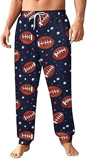 [Generic] Men's Sweatpants, Neat American Football Pattern-98, Polyester Joggers, Sweatpants Jogging Pants for Workout Running
