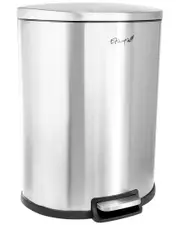 Elama 50L Half Circle Stainless Steel Step Trash Bin