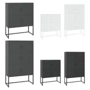 Highboard Steel Home Storage Side Cabinet Shelf Furniture Multi Colours vidaXL