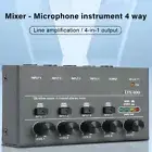 Ultra Low Noise 4/6/8 Channel Stereo Mixer Mini Stereo/Mono Audio Mixer Portable