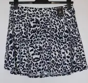 Atmosphere Dark Blue Mix Animal Print Skirt Size 12 New With Tags