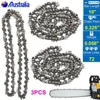 3x 18" Chainsaw Chain Saw Chains 72DL 325 058 For BAUMR-AG SX45 45cc 18 Inch Bar