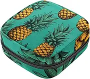 Period Bag,Sanitary Napkin Storage Bag,Fruit Green Pineapple,Tampon Holder for Purse