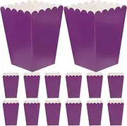 UPKOCH 50pcs Popcorn Boxes Popcorn Popcorn Box Snack Box Cookie Container Candy Snack Box Popcorn Favor Boxes Popcorn Bowls Movie Theater 250g White Cardboard Purple Popcorn Cup Mini